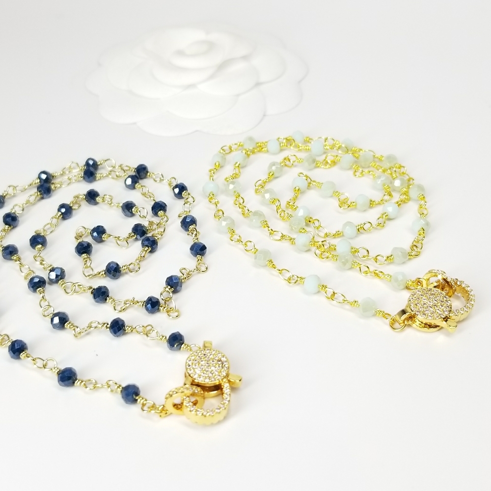 💖 New in Gift Box 🎁 CZ Diamond Beads Necklace